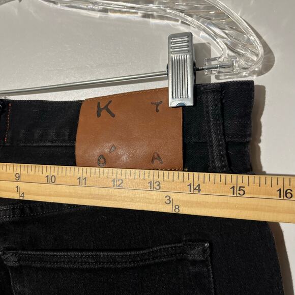 Hiroshi Kato The Needle Skinny Jeans Black Raw Stretch Selvedge USA Mens 30X32 - Picture 5 of 7